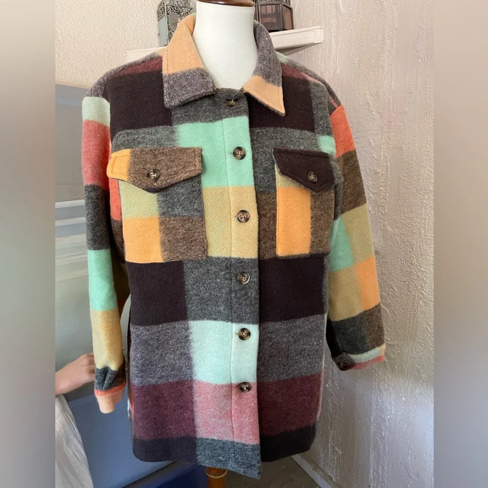 Cute Checkered Fleece Jacket - Picture 5 of 10